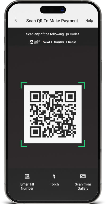 Easypaisa Scan QR to Make Payment screen
